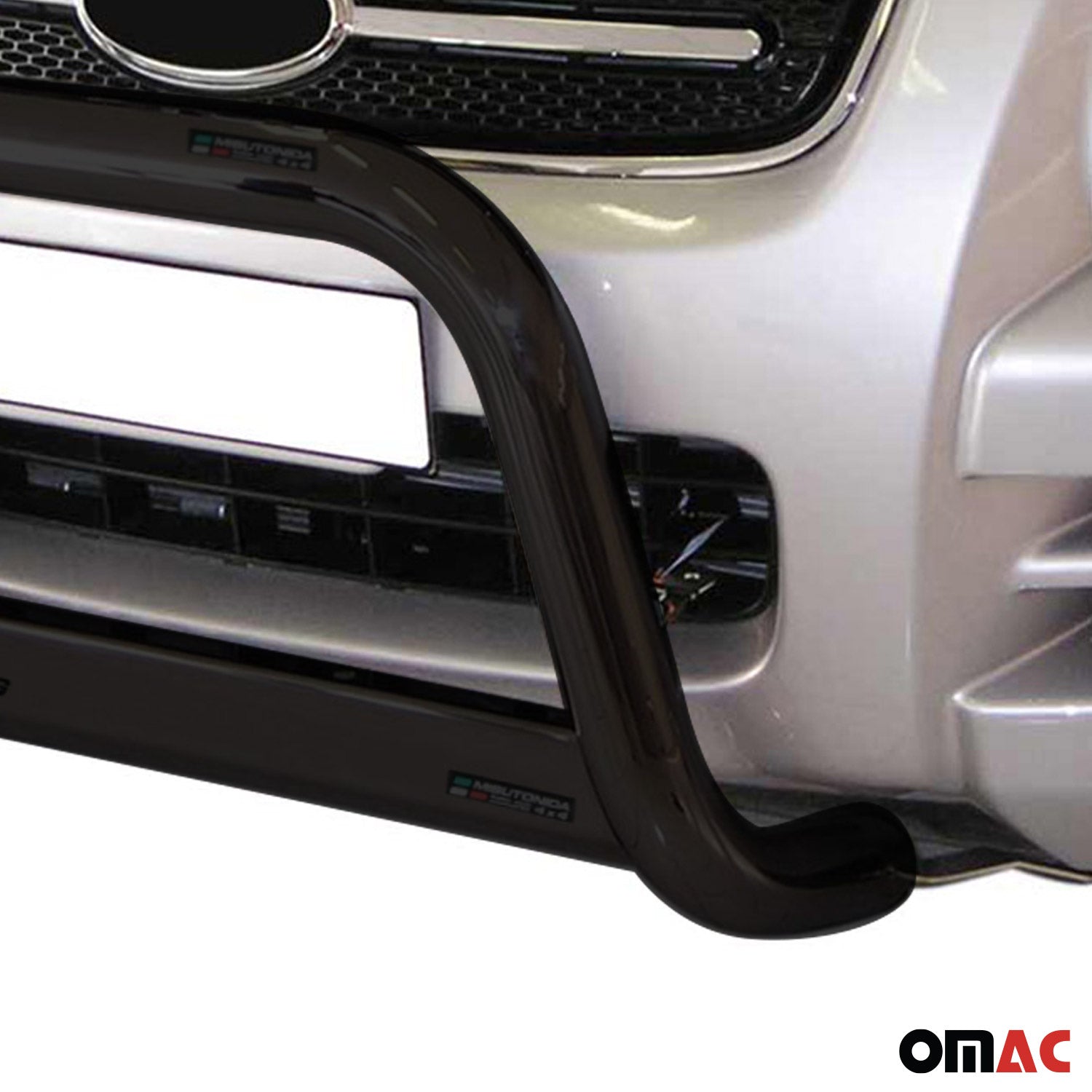 Bull Barra Frontal para Kia Sportage 2004-2008 Negro Brillante Acero
