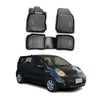 OMAC Alfombrillas De Coche para Nissan Note 2005-2013 Negro Goma 4Pza