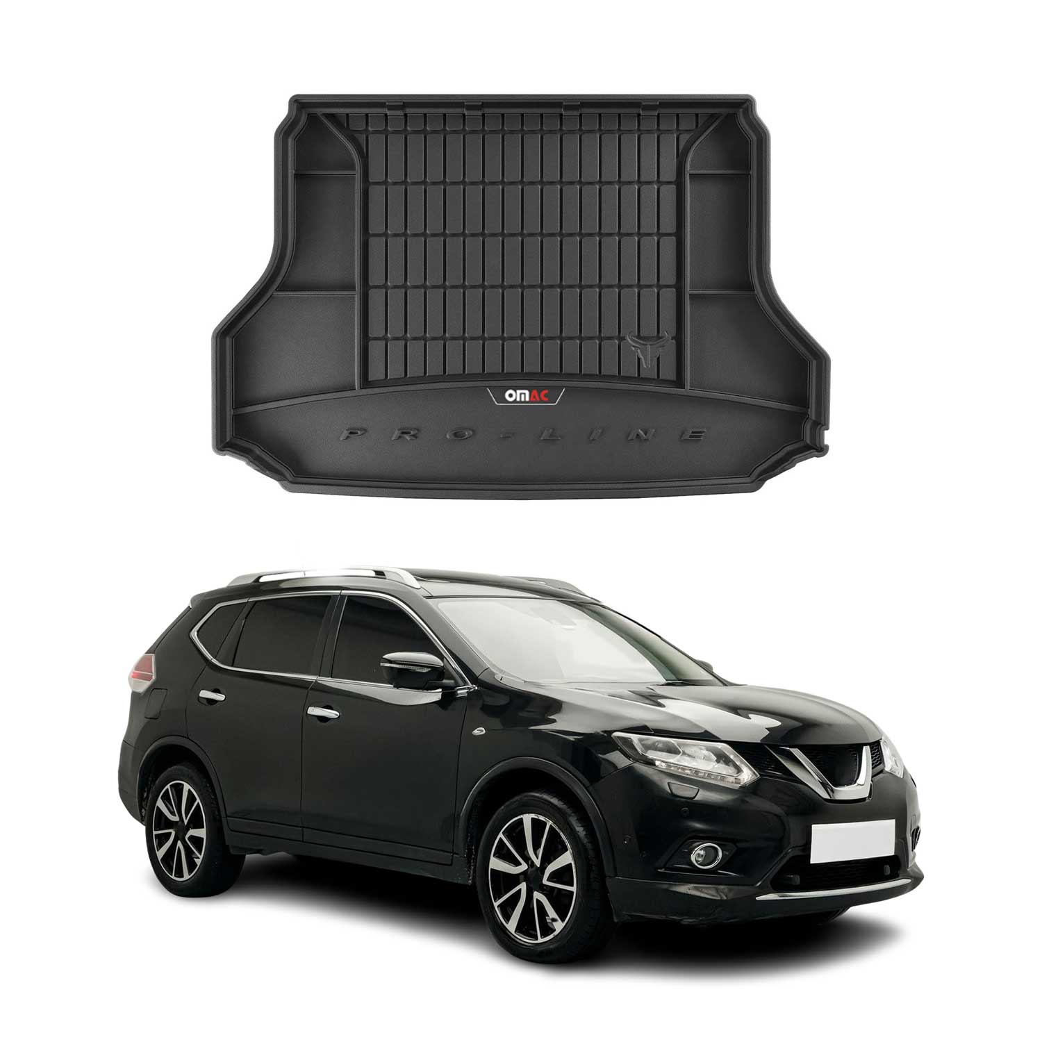 OMAC Premium Bandeja Maletero Alfombrilla para Nissan X-Trail 2013-2017 TPE