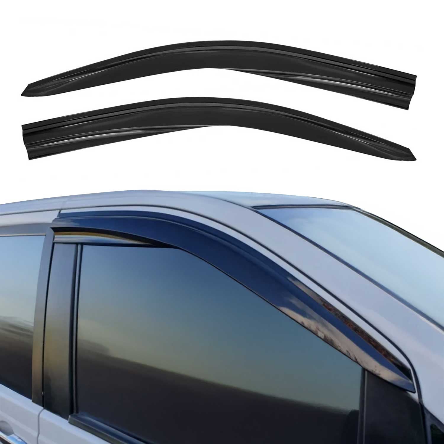 Deflectores de Aire Viento para Mercedes Vito Viano W639 2003-14 Oscuro Acrílico