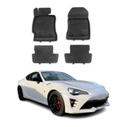 OMAC Alfombrillas De Coche para Toyota GT 86 2012-2020 Negro Goma TPE 4Pza