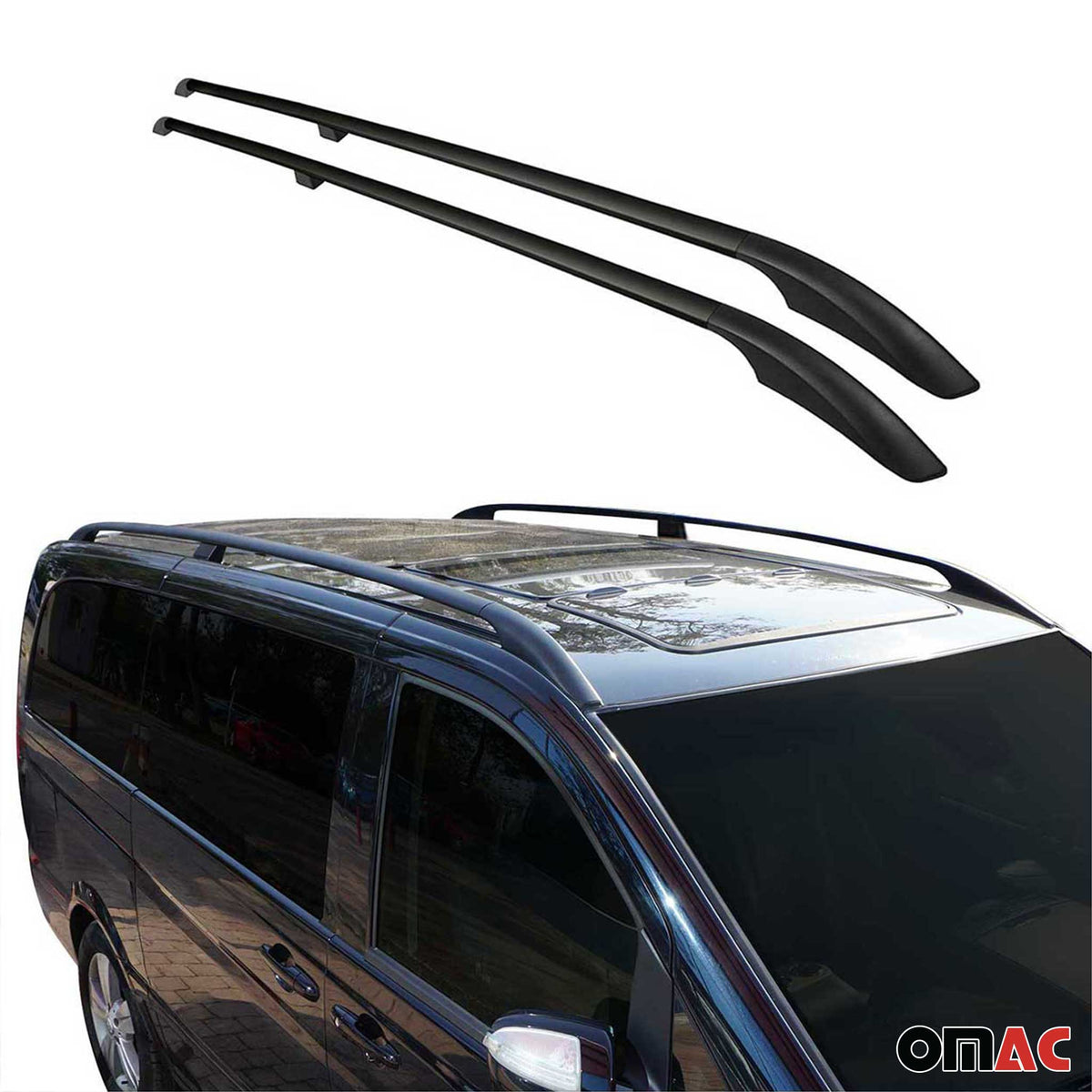 Rieles de Techo Coche para VW Caddy 2010-2020 L1 Kurz Negro Aluminio 2Pza