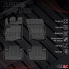 OMAC Premium Alfombrillas De Coche para Peugeot 4007 2007-2013 Negro TPE Goma 4x