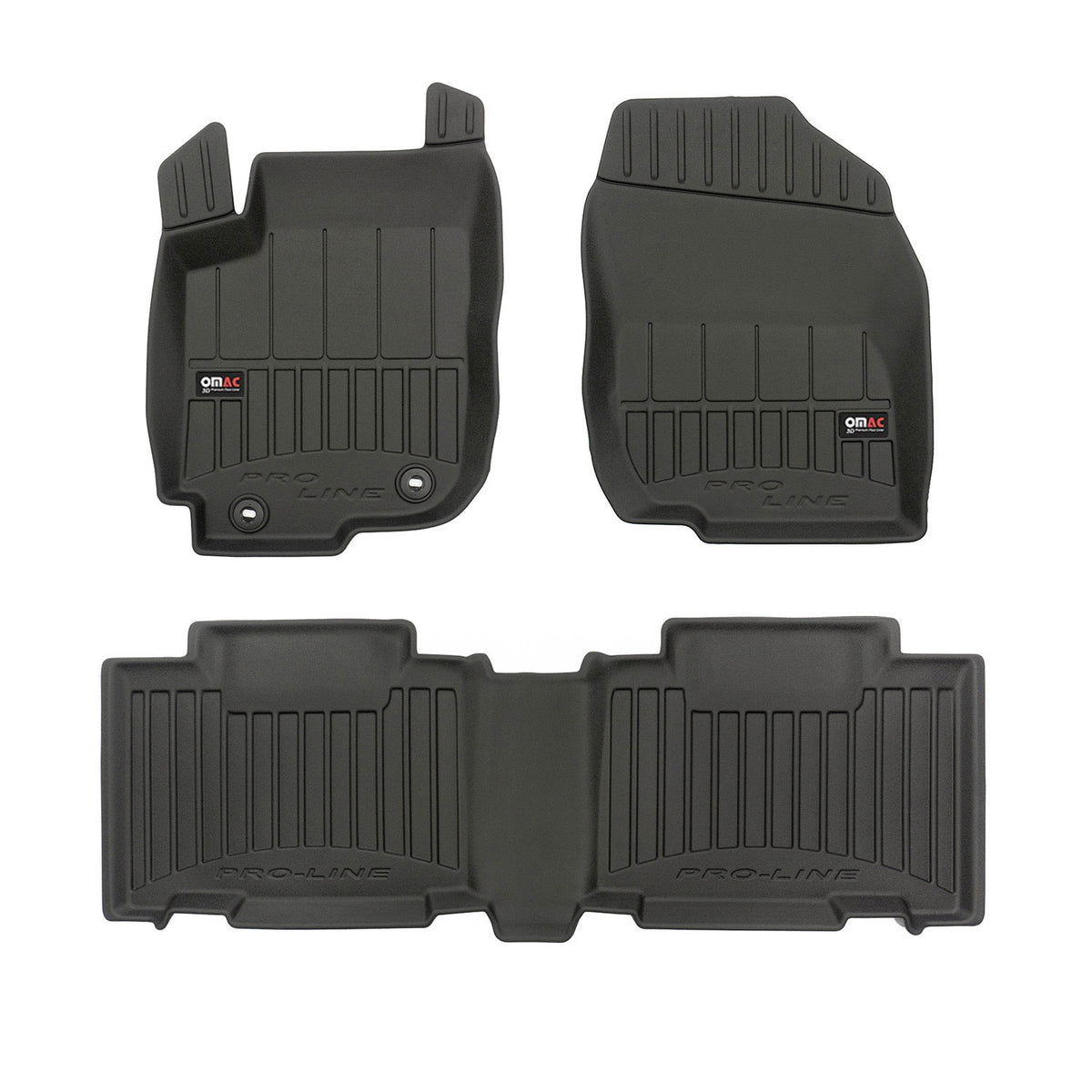 OMAC Premium Alfombrillas De Coche para Toyota RAV4 2013-2018 Negro TPE Goma 4x