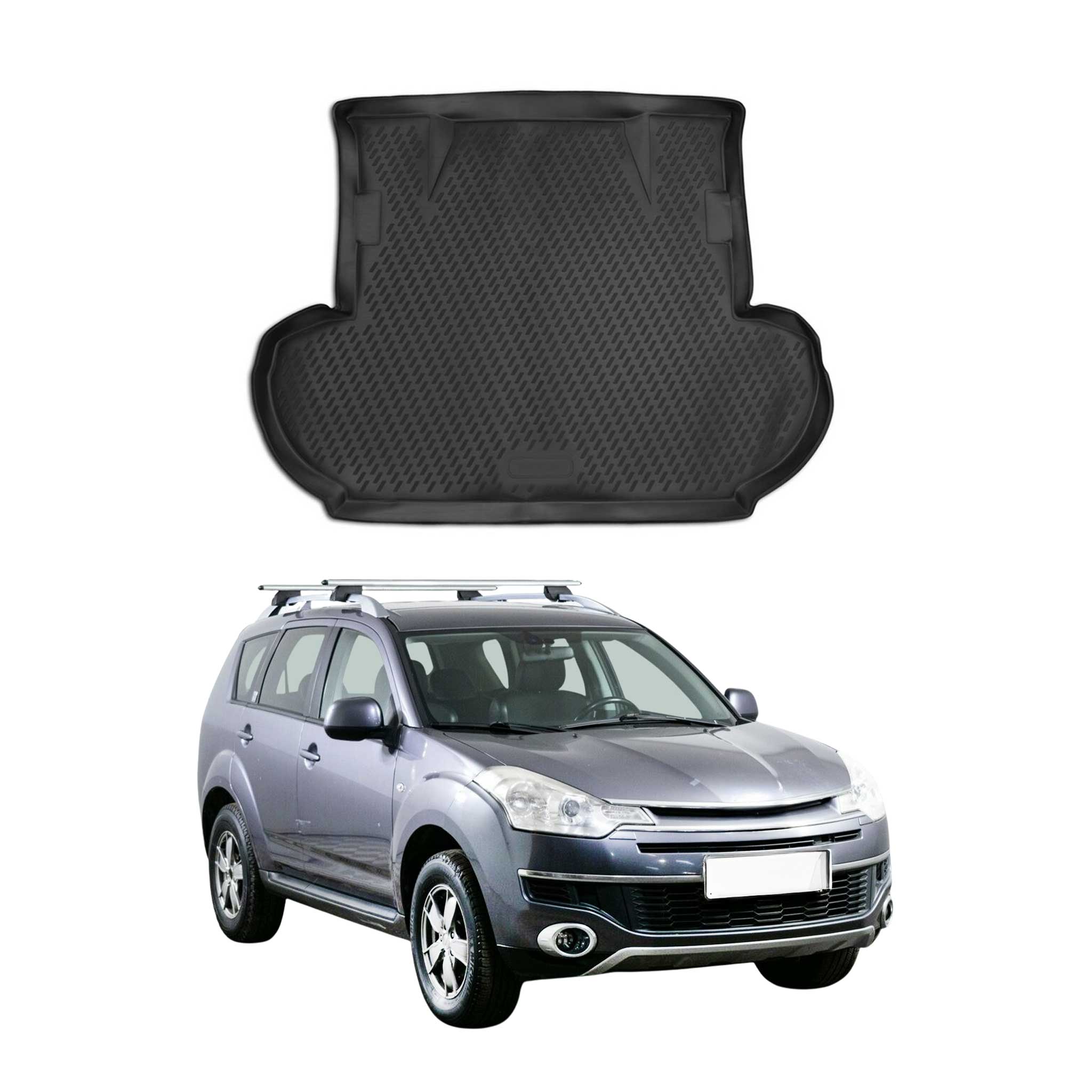 OMAC Bandeja Maletero Alfombrilla para Citroen C-Crosser 2010-2021 Negro TPE