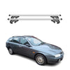 Menabo Barras de Techo Baca para Alfa Romeo 156 Familiar 1997-2005 Gris Alu 2Pza