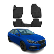 OMAC Alfombrillas De Coche para Peugeot 408 2010-2014 Negro Goma TPE 4Pza