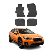 OMAC Alfombrillas De Coche para Subaru XV 2011-2018 Negro Goma 4Pza