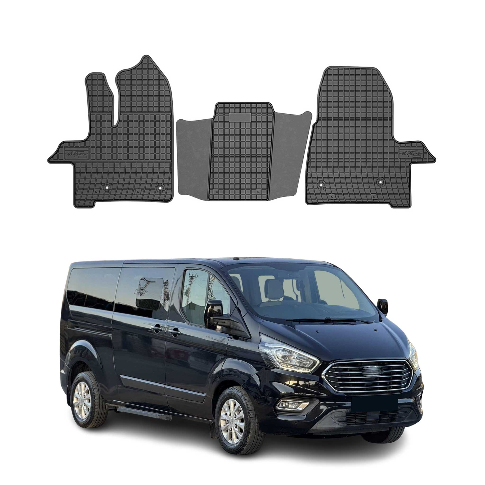 OMAC Alfombrillas De Coche para Ford Transit Custom I 2017-2023 Goma 3x