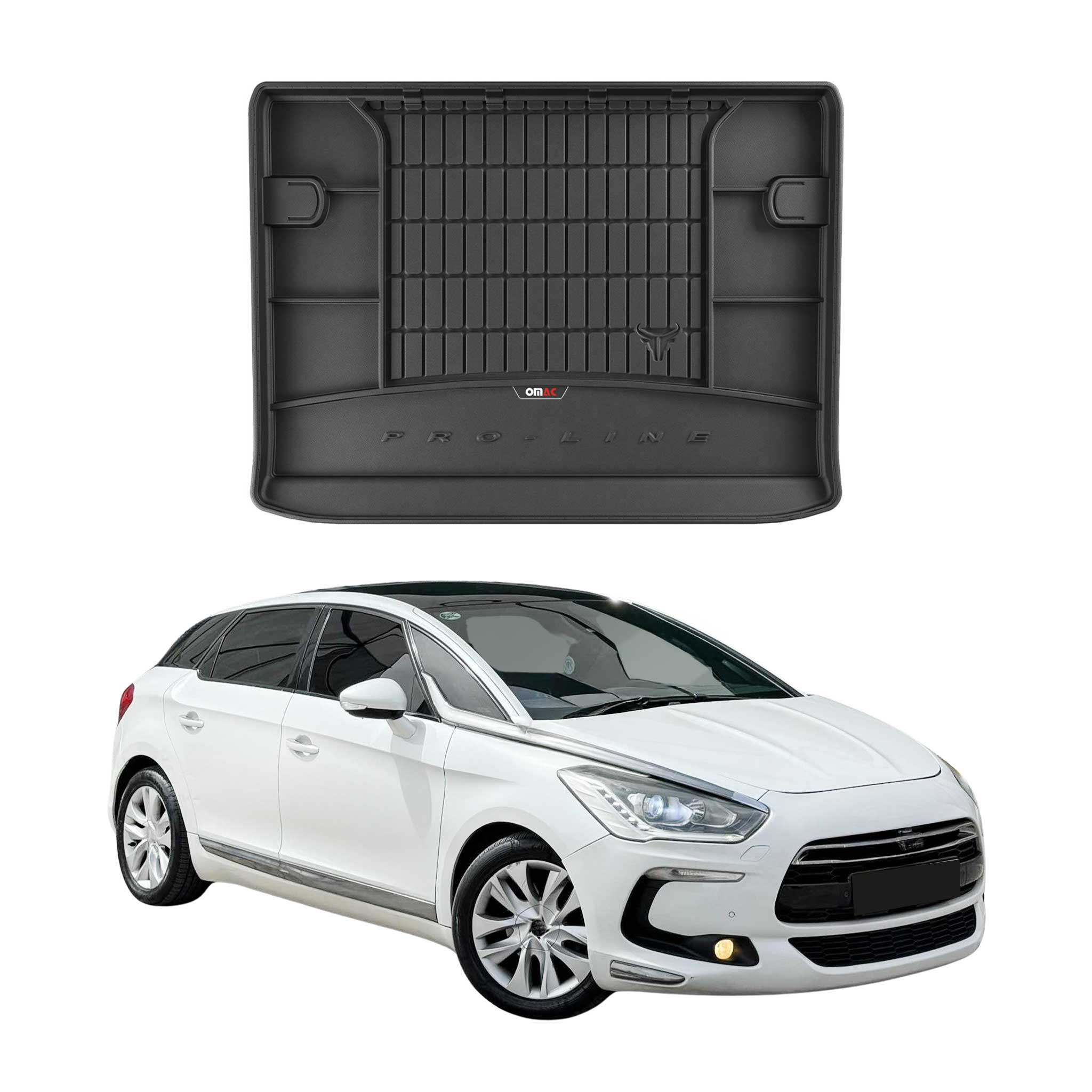 OMAC Premium Bandeja Maletero Alfombrilla para Citroen DS5 HTB 2011-2015 TPE