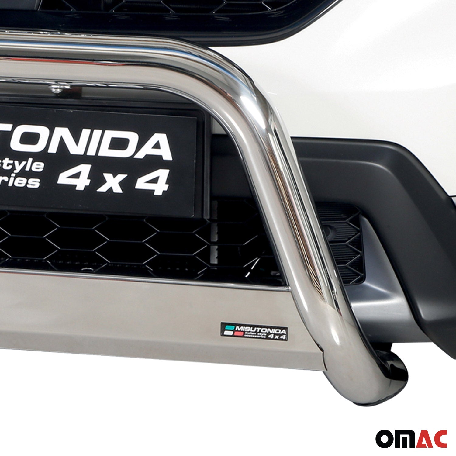 Bull Barra Frontal para Honda CR-V VH 2019-2025 Plata Brillante Acero 1Pza