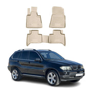 OMAC Alfombrillas De Coche para BMW X5 E53 1999-2006 Beige Goma TPE 4Pza