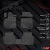 OMAC Premium Alfombrillas De Coche para Honda ZR-V 2023-2025 Negro TPE Goma 3Pza