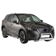 Bull Barra Frontal para Mazda CX-5 2015-2016 Plata Brillante Acero 1Pza