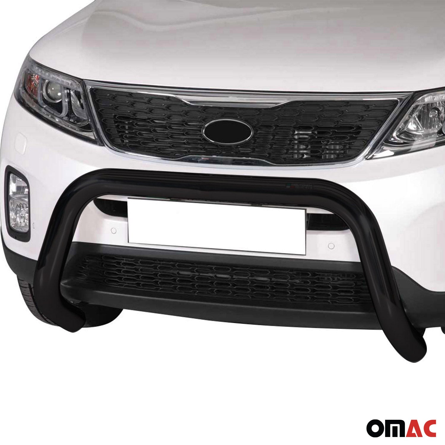 Bull Barra Frontal para Kia Sorento 2012-2015 Negro Brillante Acero 1Pza