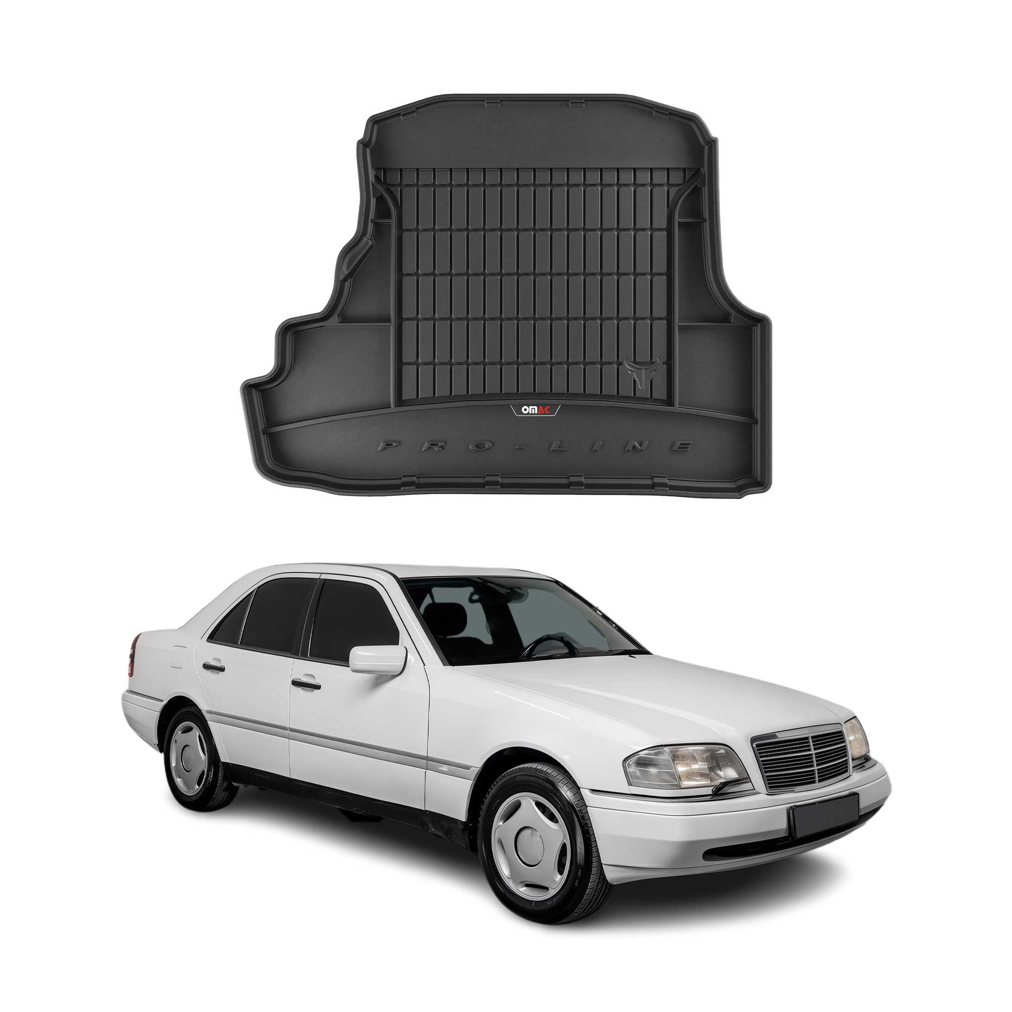 OMAC Premium Bandeja Maletero Alfombrilla para Mercedes C Class W202 1993-2001