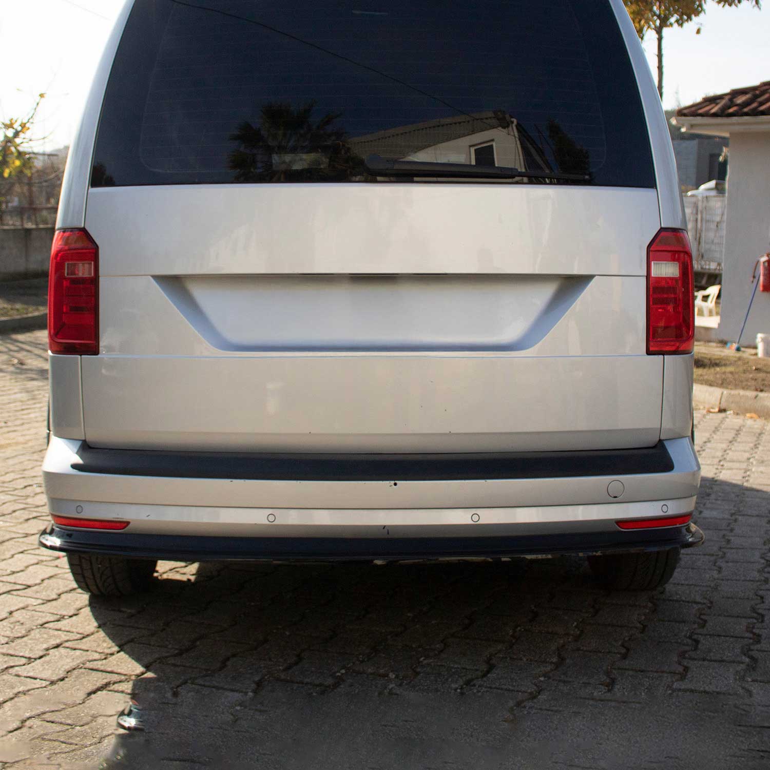 Protector de Parachoques Trasero para VW Caddy 2015-2020 Negro Mate ABS 1Pza