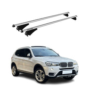 Menabo Barras de Techo Coche Baca para BMW X3 F25 2010-2017 Gris Aluminio 2Pza