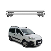 Menabo Barras de Techo Coche Barra para Peugeot Bipper Tepee 2009-2014 Gris Alu