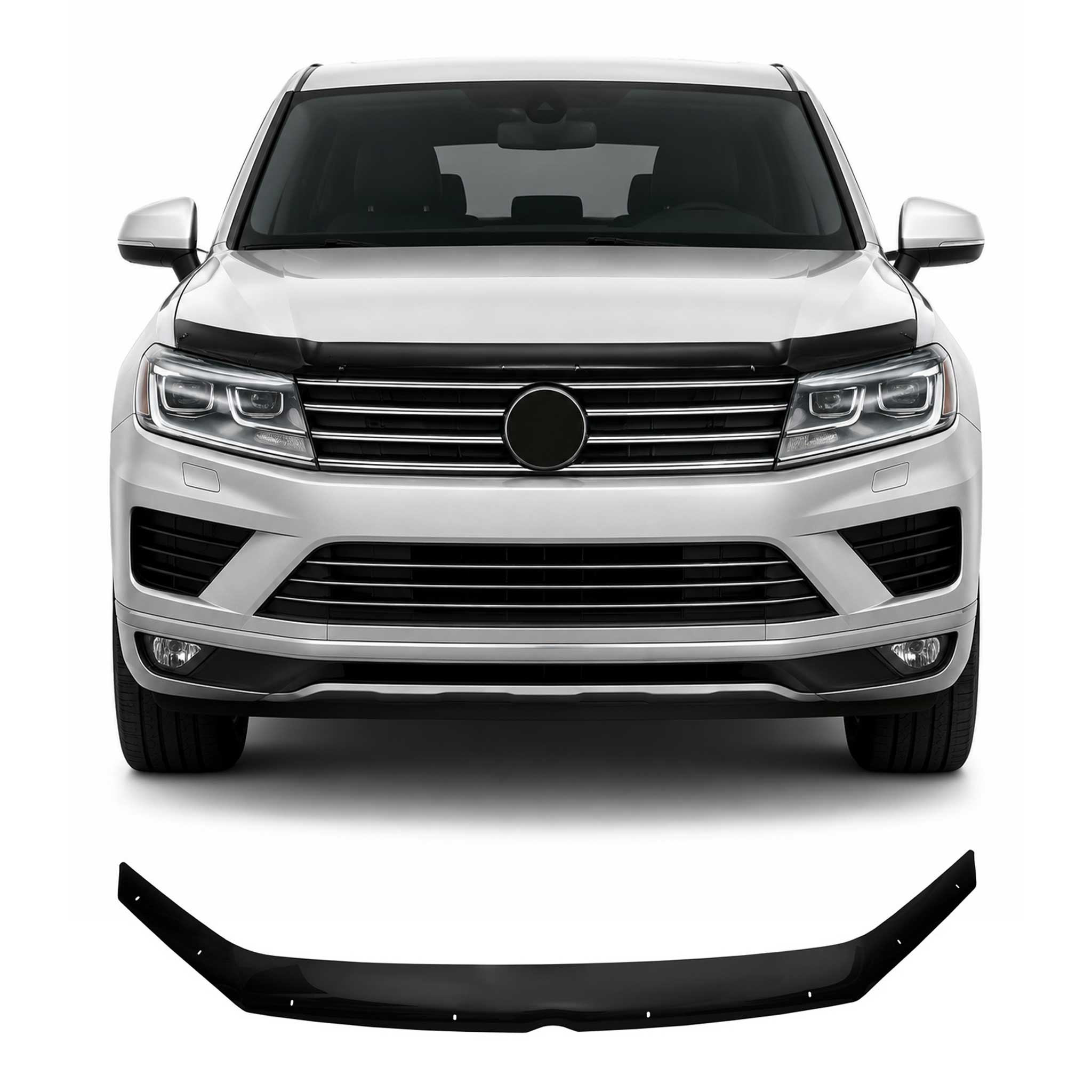 Deflector de Capó para VW Touareg 2010-2018 Oscuro Brillante Acrílico