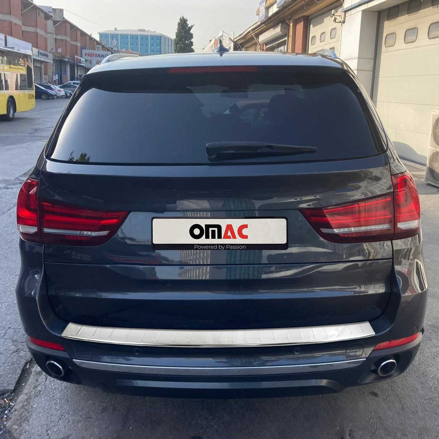 Protector de Parachoques Trasero para BMW X5 F15 2013-2018 Plata Brillante Acero