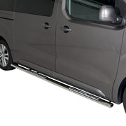 Estribos Barras Laterales para Toyota Proace 2016-2025 L2 Mitte Plata Acero