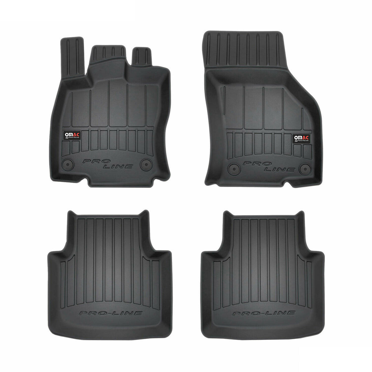 OMAC Premium Alfombrillas De Coche para VW Passat B8 2014-2019 Negro TPE Goma 4x