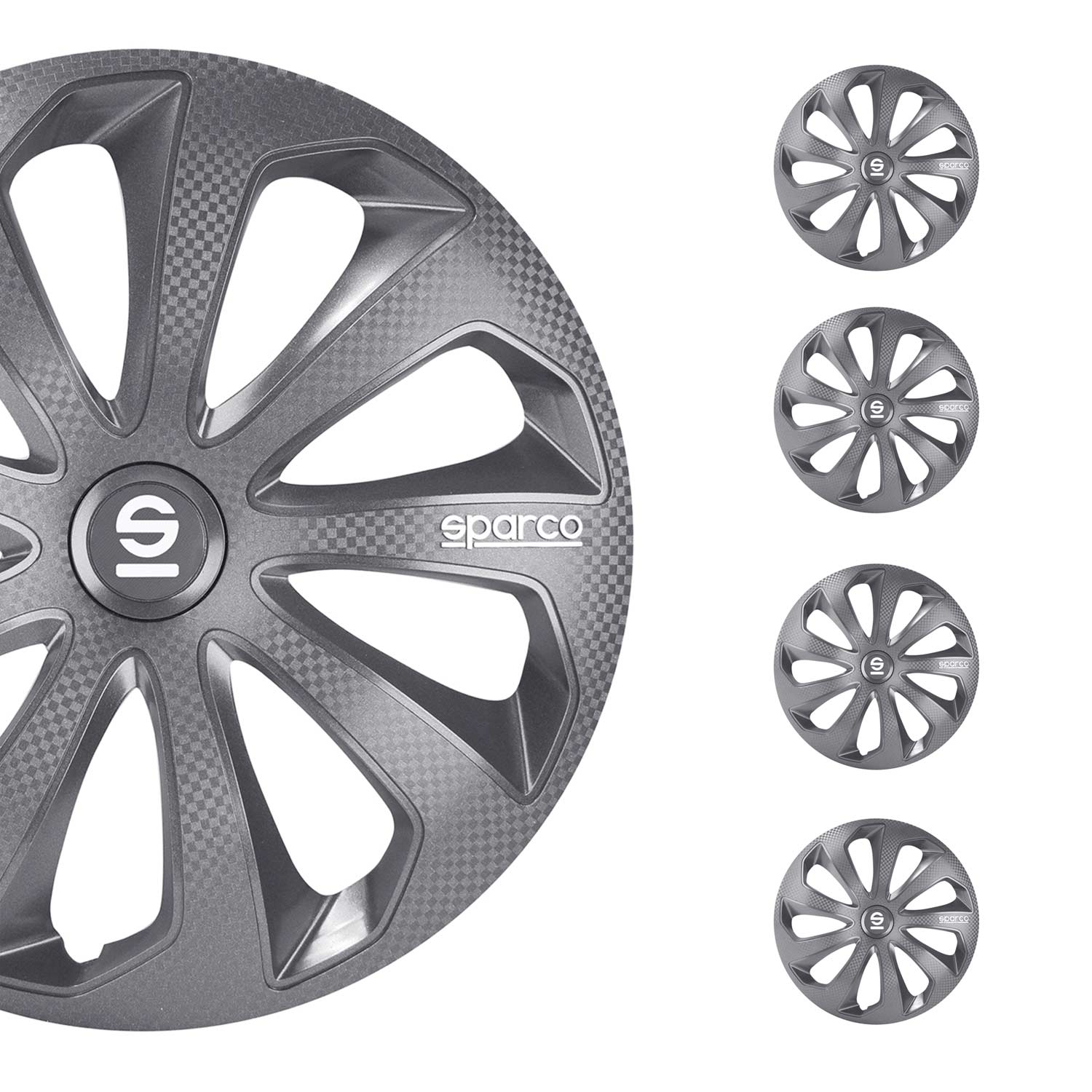 Sparco Tapacubos 16" pulgadas Universal Carbono Gris ABS Plástico