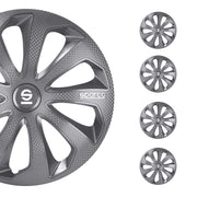 Sparco Tapacubos 16" pulgadas Universal Carbono Gris ABS Plástico
