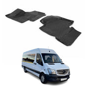 OMAC Alfombrillas De Coche para Mercedes Sprinter W906 2013-2018 Negro TPE 2Pza