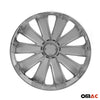 Tapacubos 15 Pulgadas Universal Automóvil Plata ABS