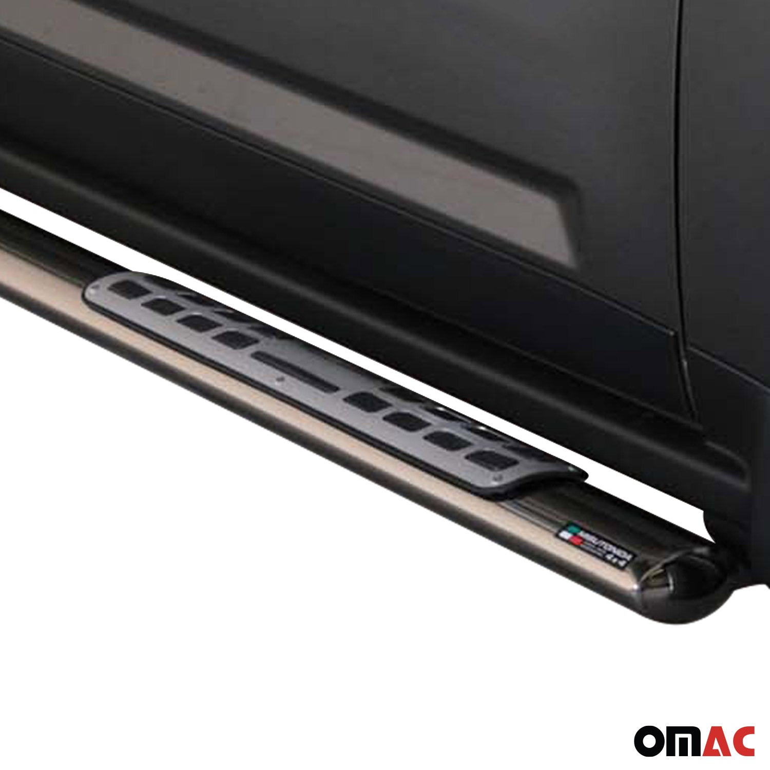 Par de Estribos Barras Laterales para Jeep Compass 2011-2016 Plata Acero 2x