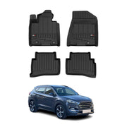 OMAC Premium Alfombrillas De Coche para Hyundai Tucson 2015-2020 Goma 4x