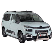 Par de Estribos Barras Laterales para Citroen Berlingo 2018-2025 Plata Acero 2x