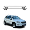 Menabo Barras de Techo Baca para VW Tiguan 5N 2007-2011 Gris Aluminio 2Pza