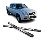 Estribos Barras Laterales para Mazda BT-50 Double Cab 2009-2012 Negro Acero