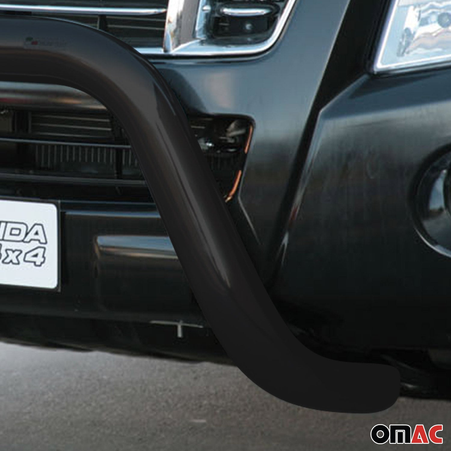 Bull Barra Frontal para Isuzu D-Max 2006-2012 Negro Brillante Acero 1Pza