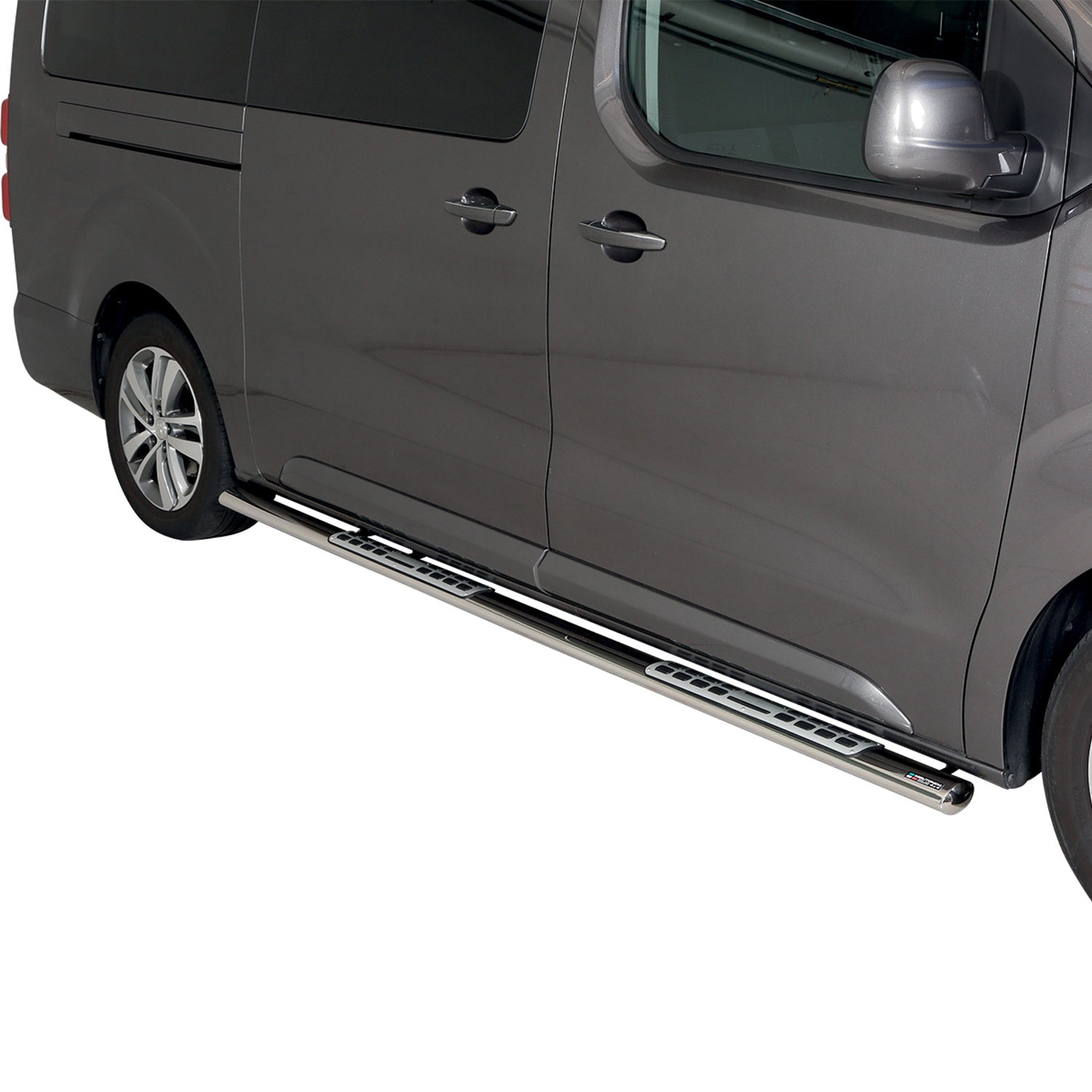 Estribos Barras Laterales para Peugeot Expert 2016-2025 L3 Largo Plata Acero