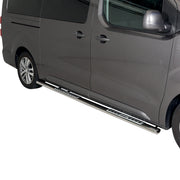 Estribos Barras Laterales para Peugeot Expert 2016-2025 L3 Largo Plata Acero