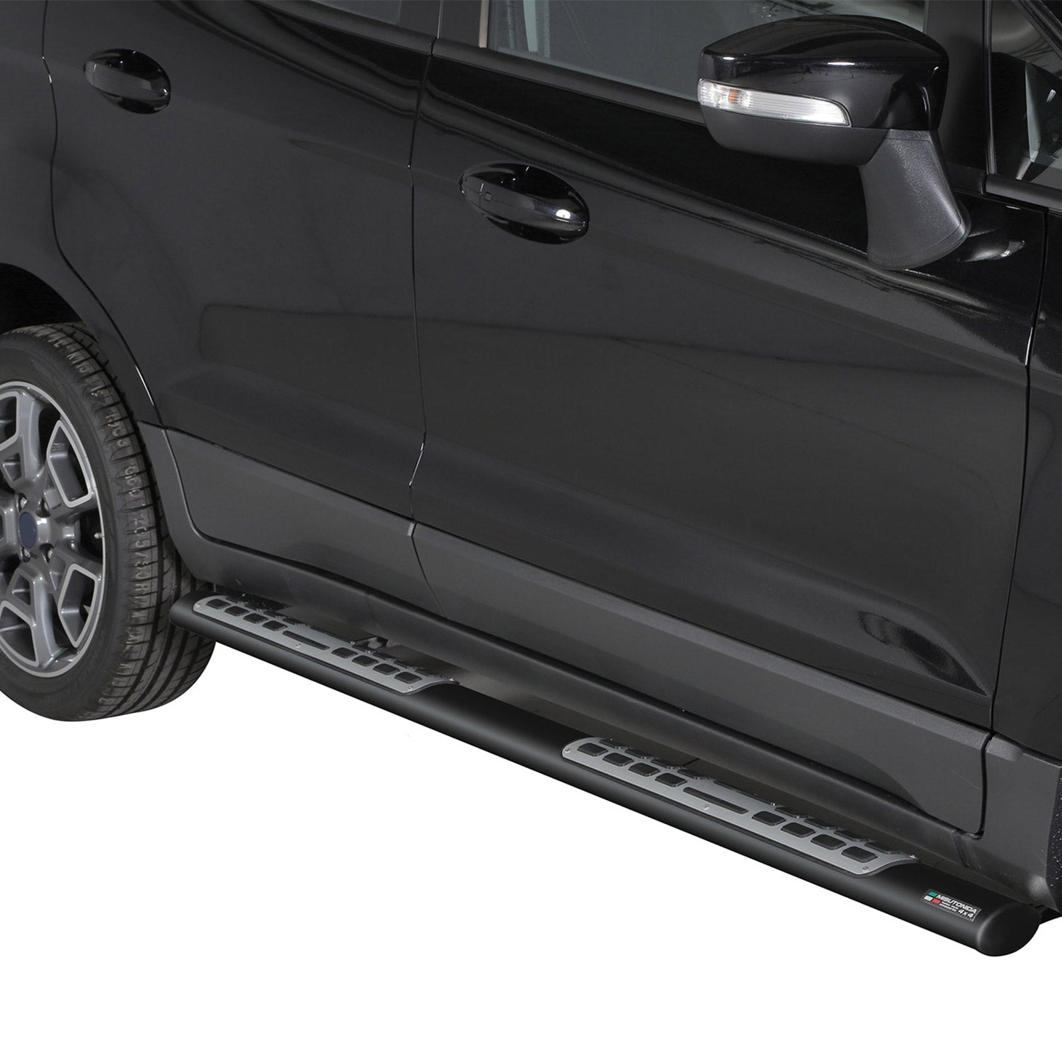 Par de Estribos Barras Laterales para Ford Ecosport 2013-2017 Negro Acero