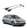 Menabo Barras de Techo Coche Baca para VW Golf Familiar 2012-2019 Gris Alu 2Pza