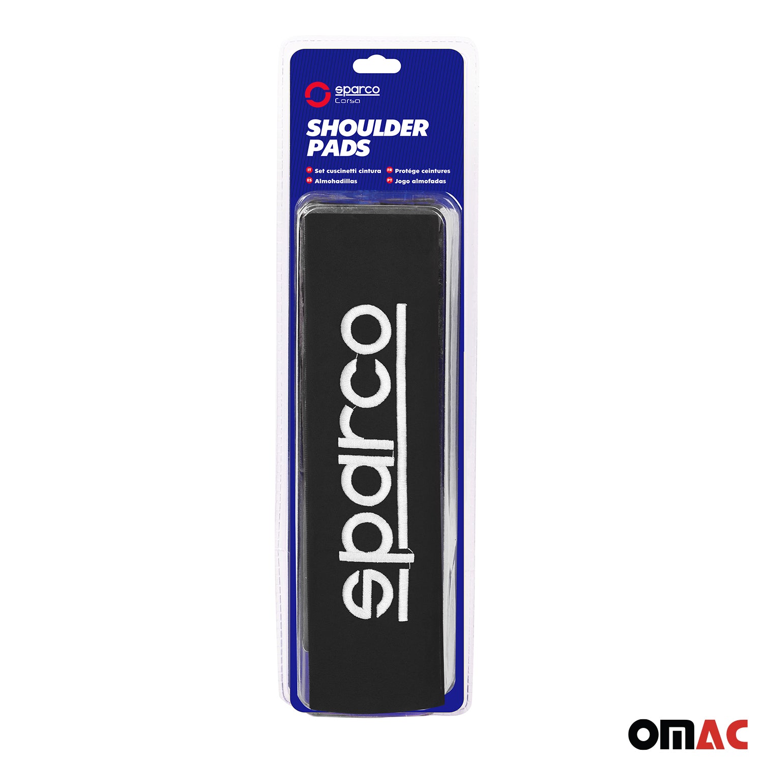 Sparco Para cinturón de Seguridad de coche Universal Negro Poliéster