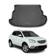 OMAC Bandeja Maletero Alfombrilla para Ssangyong Korando 2010-2021 Negro TPE