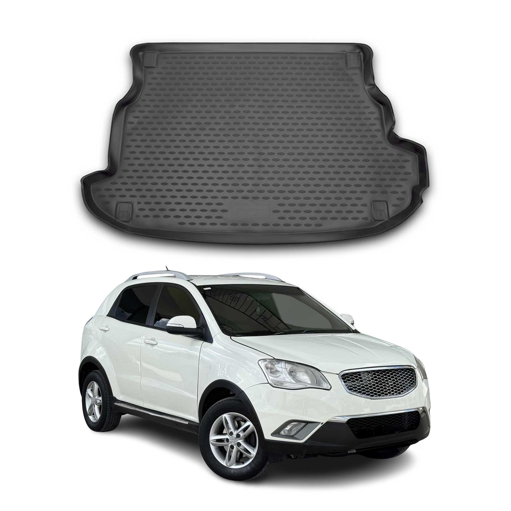 OMAC Bandeja Maletero Alfombrilla para Ssangyong Korando 2010-2021 Negro TPE