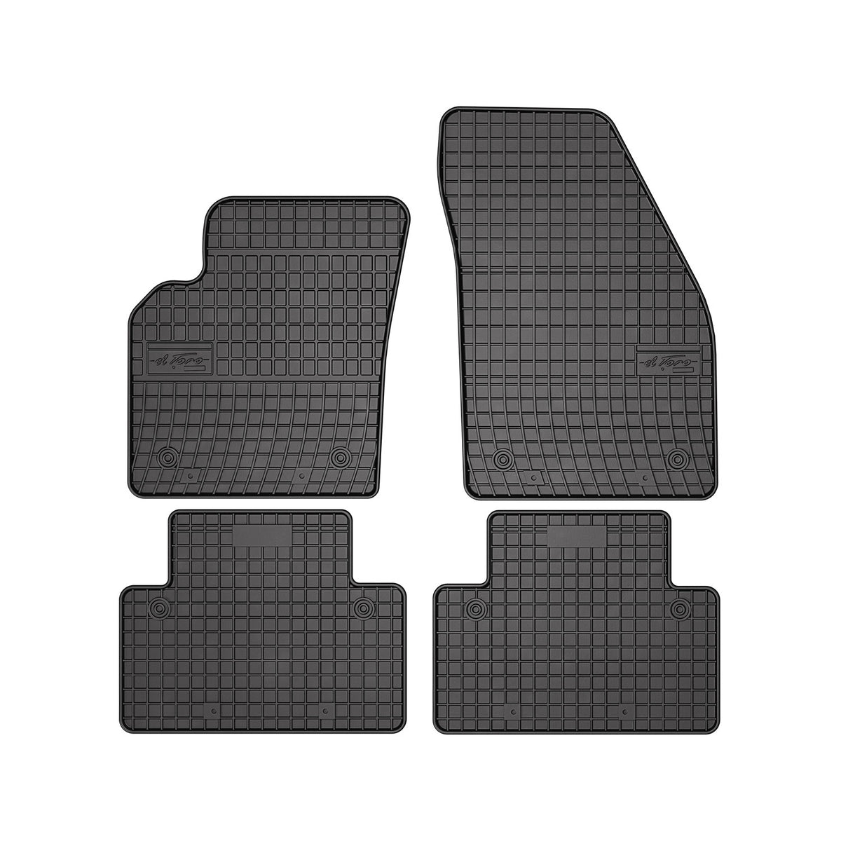 OMAC Alfombrillas De Coche para Volvo S40 2004-2012 Negro Goma 4Pza