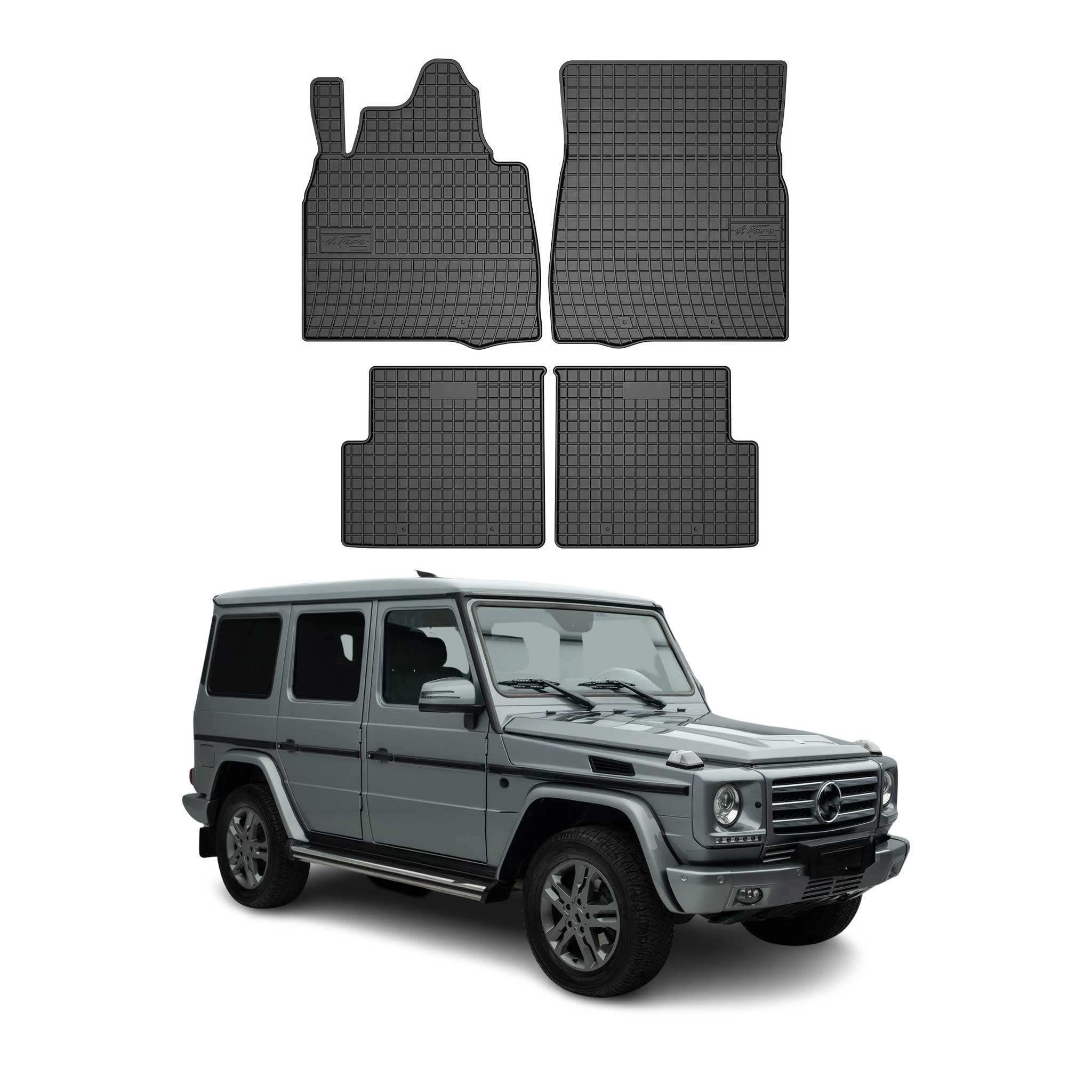OMAC Alfombrillas De Coche para Mercedes G Class 2012-2018 Negro Goma 4Pza