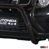 Bull Barra Frontal para Nissan X-Trail 2011-2014 Negro Brillante Acero