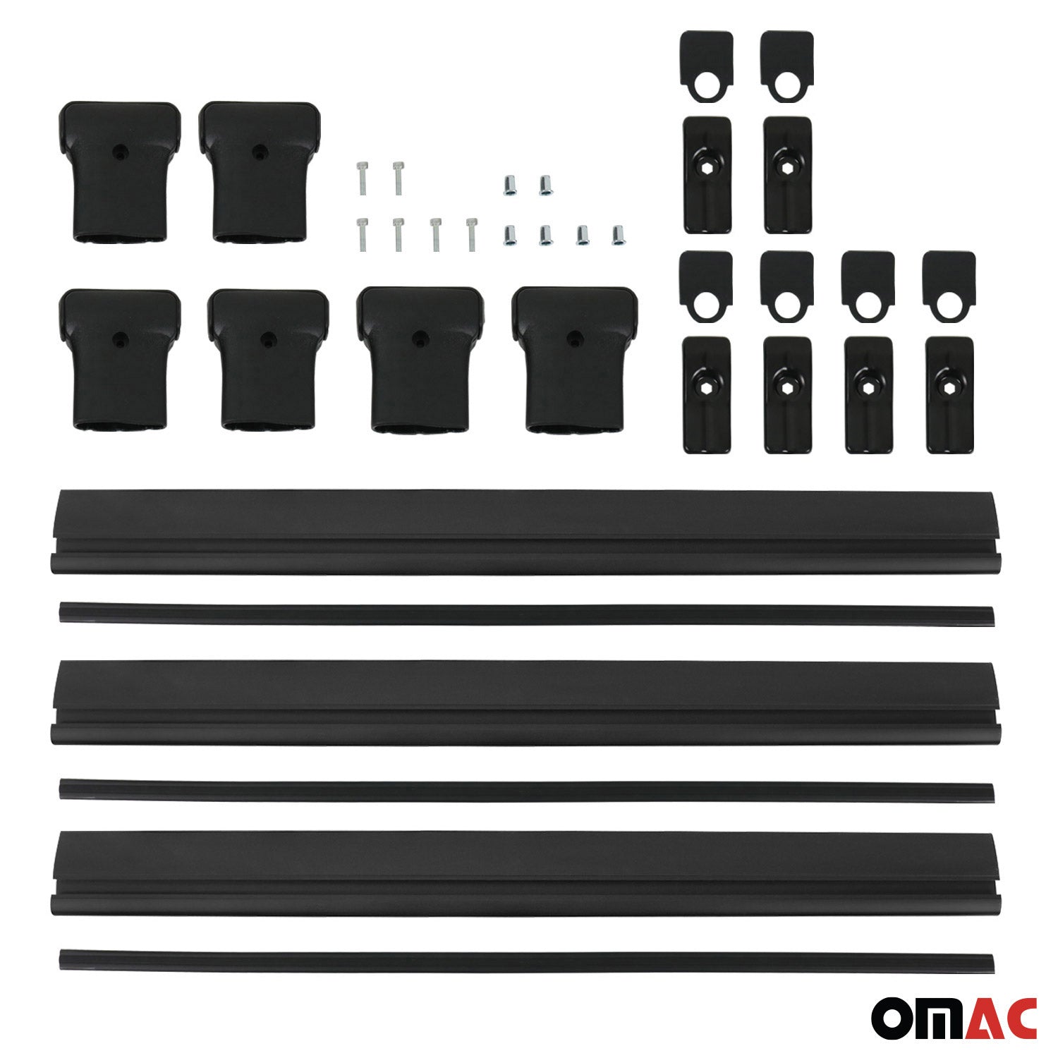Barras de Techo para VW T5 T6 Transporter Multivan Caravelle 2003-2024 Negro 3x