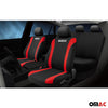 Sparco Funda de Asiento Universal Negro Rojo 9Pza Poliéster