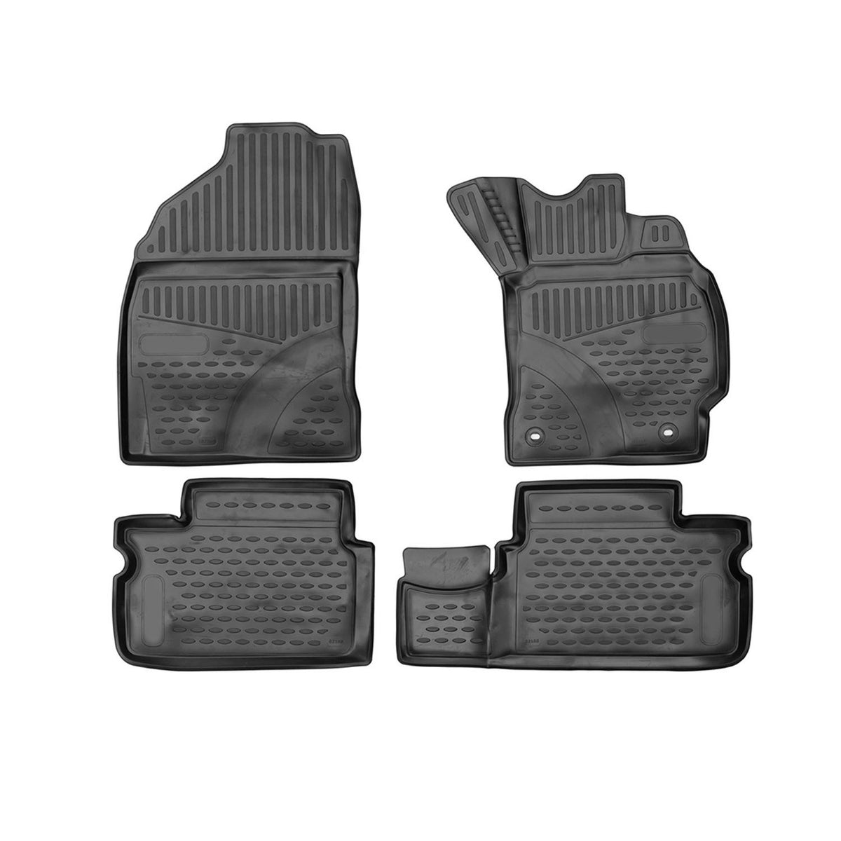 OMAC Alfombrillas De Coche para Toyota Corolla 2014-2024 RHD Negro Goma 4Pza